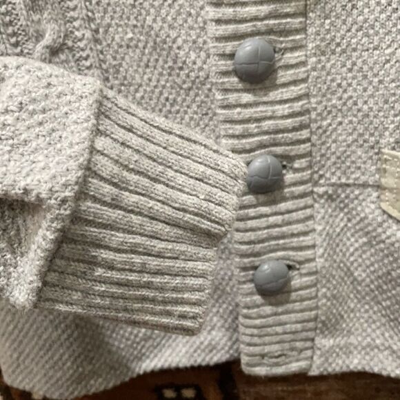 VTG Challenger cablekint and suede grey cardigan - Picture 8 of 10